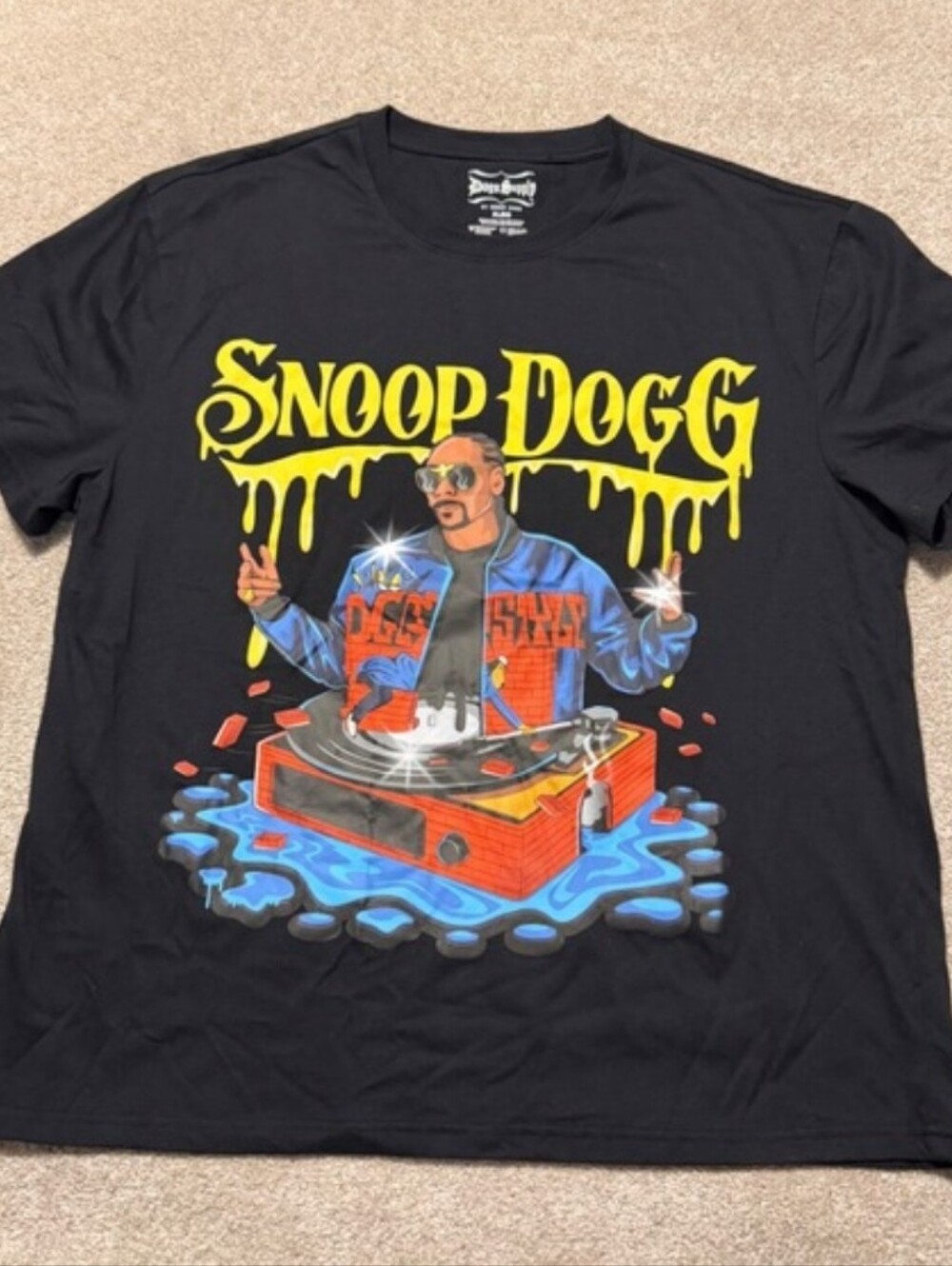Snoop Dogg Black Short Sleeve Graphic Tee NWOT